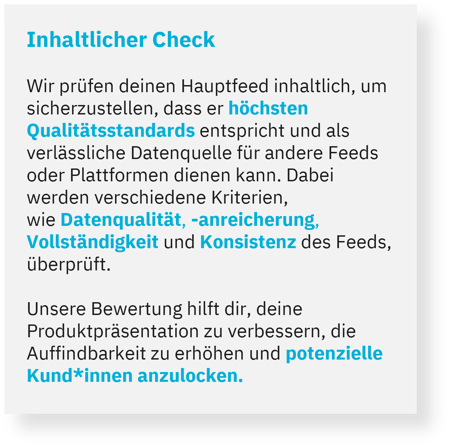 Feed Audit Kreis, erster Teil